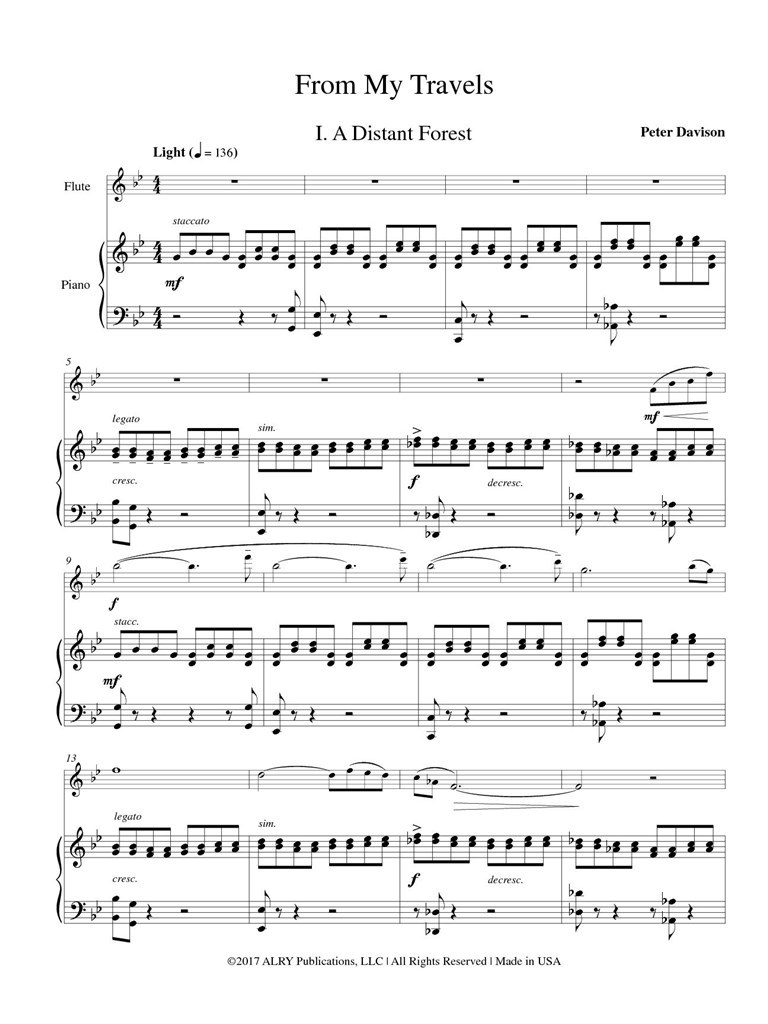 From My Travels (Piano Reduction)